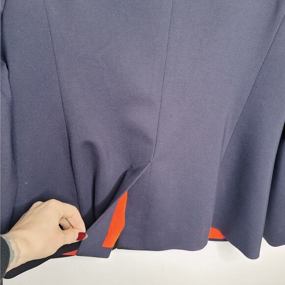 Boden Smyth Blazer Jacket US 12R UK 16R Navy Ponte Stretch Jersey Career Preppy - Picture 12 of 13